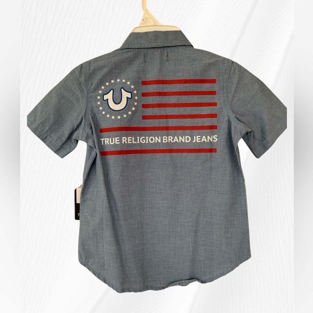 True Religion Boy’s Blue Casual Button Down Shirt